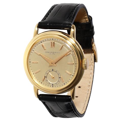 patek philippe 18k yellow gold calatrava wristwatch|patek philippe calatrava watch.